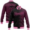 Custom Black Pink White Bomber Varsity Baseball Jacket, Custom Team Jacket