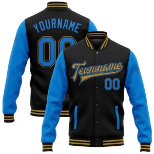 Custom Black Powder Blue Old Gold Bomber&hellip;
