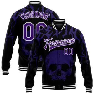 Custom Black Purple White Skull Fashion 3D&hellip;