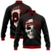 Custom Black Red Royal Bomber Varsity Baseball Jacket, Custom Team Jacket
