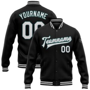 Custom Black White Gray Midnight Green Bomber&hellip;