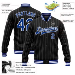 Custom Black White Pinstripe Royal Bomber Full&hellip;