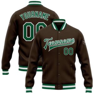 Custom Brown Kelly Green White Bomber Full&hellip;