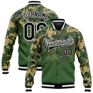 Custom Camo Black Kelly Green 3D Bomber&hellip;