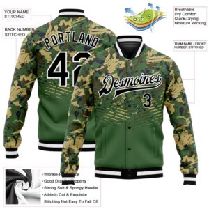 Custom Camo Black Kelly Green 3D Bomber&hellip;