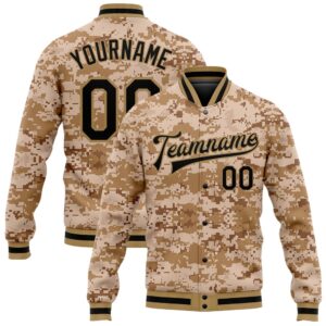 Custom Camo Black Old Gold 3D Bomber&hellip;