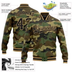 Custom Camo Black Old Gold Bomber Full&hellip;