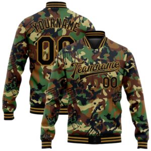 Custom Camo Black Old Gold Graffiti Drips&hellip;