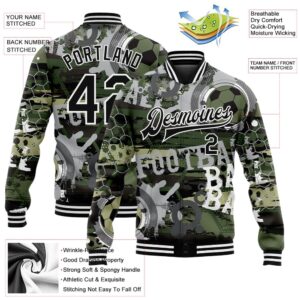 Custom Camo Black White Football 3D Pattern&hellip;