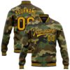 Custom Camo Black White Leopard Print 3D Pattern Design Bomber Full Snap Varsity Letterman Salute To Service Jacket, Custom Team Jacket
