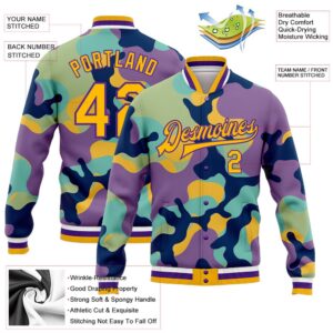 Custom Camo Gold Purple Fluorescent Camouflage 3D&hellip;