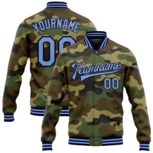 Custom Camo Light Blue Navy Bomber Full&hellip;