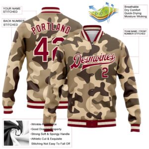 Custom Camo Maroon Cream Desert Camouflage 3D&hellip;