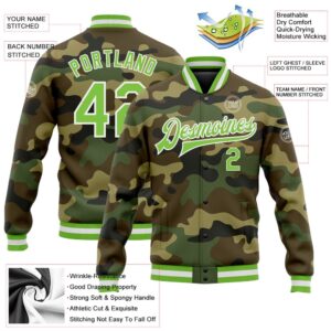 Custom Camo Neon Green White Bomber Full&hellip;