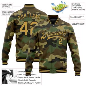 Custom Camo Old Gold Black Bomber Full&hellip;