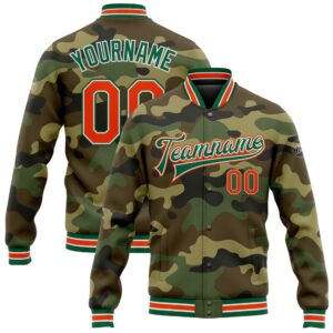 Custom Camo Orange Kelly Green Bomber Full&hellip;