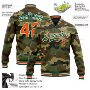 Custom Camo Orange Kelly Green Bomber Full&hellip;