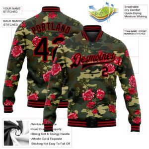 Custom Camo Red Black Rose 3D Pattern&hellip;