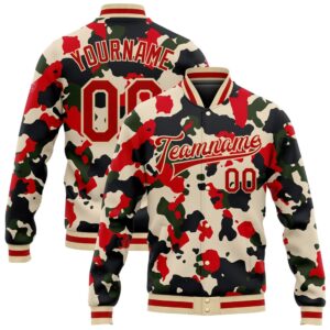 Custom Camo Red Cream 3D Bomber Full&hellip;