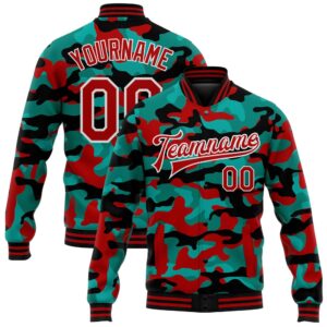 Custom Camo Red White Fluorescent Camouflage 3D&hellip;