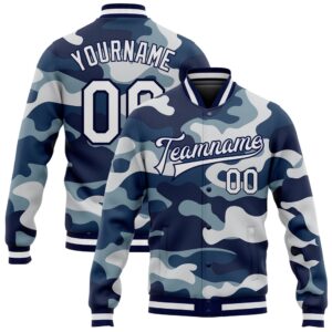 Custom Camo White Navy 3D Bomber Full&hellip;