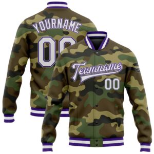 Custom Camo White Purple Gray Bomber Full&hellip;