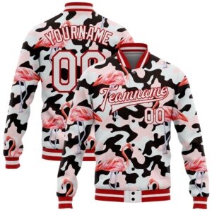 Custom Camo White Red Flamingo 3D Pattern&hellip;