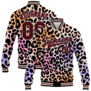 Custom City Cream Crimson Black Leopard Print&hellip;