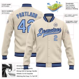 Custom Cream Light Blue Navy Bomber Full Snap Baseball Jacket Custom Team Jacket 2 t950ia.jpg