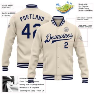 Custom Cream Navy White Bomber Full Snap Baseball Jacket Custom Team Jacket 2 uwedaj.jpg