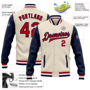 Custom Cream Red Navy Bomber Full Snap Varsity Baseball Jacket Custom Team Jacket 2 epxlyq.jpg
