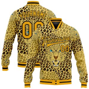 Custom Gold Black Leopard 3D Pattern Design&hellip;