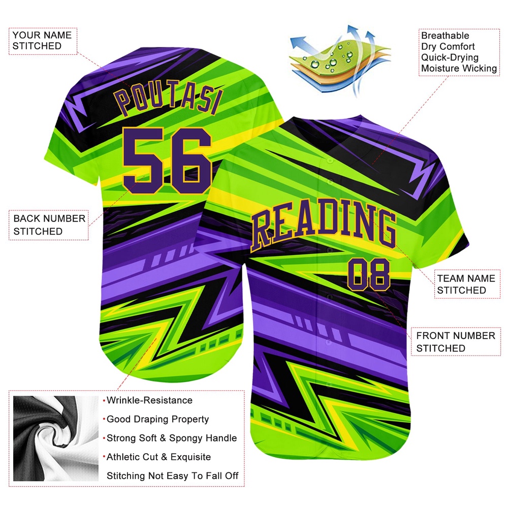 3D Pattern Design Abstract Pattern For Sport Team Authentic Baseball Jersey, Custom Baseball Jersey, Personalized Sport Jersey