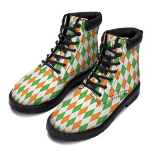 Argyle St Patrick’s Day Print Pattern Boots,&hellip;