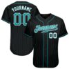 Black Aqua-Pink Authentic Gradient Fashion Baseball Jersey, Custom Baseball Jersey, Personalized Sport Jersey