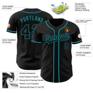 Black Black Teal Authentic Baseball Jersey Custom Baseball Jersey Personalized Sport Jersey 2 aouj4f.jpg