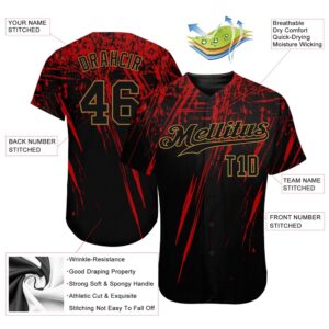 Black Black Red Old Gold 3D Pattern Design Authentic Baseball Jersey Custom Baseball Jersey Personalized Sport Jersey 2 frsch9.jpg