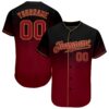 Black Crimson-Gray Authentic Two Tone Baseball Jersey, Custom Baseball Jersey, Personalized Sport Jersey Black Crimson-Gray Authentic Two Tone Baseball Jersey, Custom Baseball Jersey, Personalized Sport Jersey