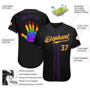 Black Gold-Purple Rainbow Colored Hand For Pride&hellip;