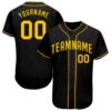 Black Gold Pinstripe Black-Gold Authentic Baseball Jersey, Custom Baseball Jersey, Personalized Sport Jersey Black Gold Pinstripe Black-Gold Authentic Baseball Jersey, Custom Baseball Jersey, Personalized Sport Jersey