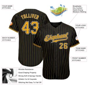 Black Gold Pinstripe Gold White Authentic Baseball Jersey Custom Baseball Jersey Personalized Sport Jersey 2 xyvltl.jpg