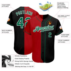 Black Kelly Green Red Authentic Split Fashion Baseball Jersey Custom Baseball Jersey Personalized Sport Jersey 2 u85wt7.jpg