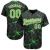 Black Neon Green-White Authentic Baseball Jersey, Custom Baseball Jersey, Personalized Sport Jersey Black Neon Green-White Authentic Baseball Jersey, Custom Baseball Jersey, Personalized Sport Jersey