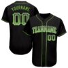 Black Neon Green-White Authentic Baseball Jersey, Custom Baseball Jersey, Personalized Sport Jersey Black Neon Green-White Authentic Baseball Jersey, Custom Baseball Jersey, Personalized Sport Jersey