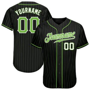 Black Neon Green Pinstripe Neon Green-White Authentic&hellip;