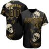 Black Old Gold Authentic Baseball Jersey, Custom Baseball Jersey, Personalized Sport Jersey
