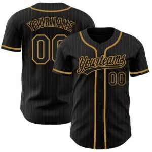Black Old Gold Pinstripe Black-Old Gold Authentic&hellip;