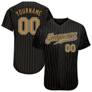 Black Old Gold Pinstripe Old Gold-White Authentic&hellip;