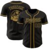 Black Old Gold Pinstripe Old Gold-Purple Authentic Baseball Jersey, Custom Baseball Jersey, Personalized Sport Jersey