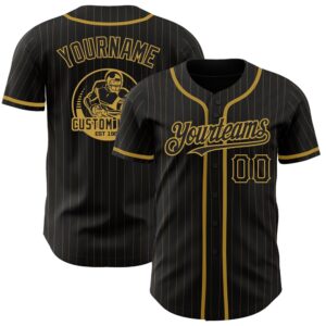 Black Old Gold Pinstripe Old Gold Authentic&hellip;